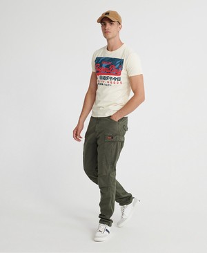 Superdry Organic Cotton Vintage Logo Camo Férfi Pólók Bézs | SYNEJ7098